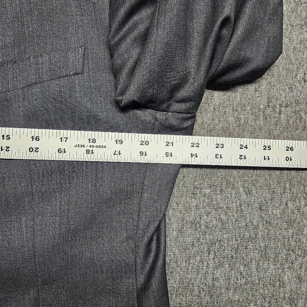Saks Fifth Avenue Blazer Mens 42R Grey Ermenegildo Zegna Wool Sport Coat - Picture 8 of 15